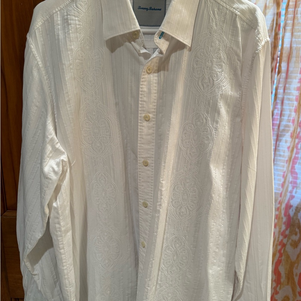 Tommy Bahama Ivory Men's Button Down Shirt